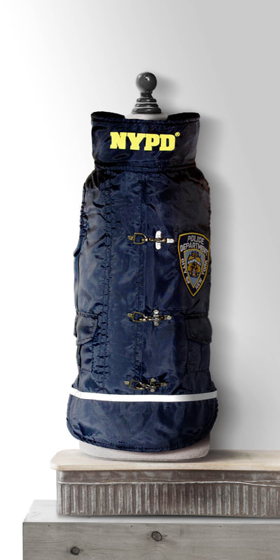 Authentic NYPD, fleece-lined, water-resistant rain jacket