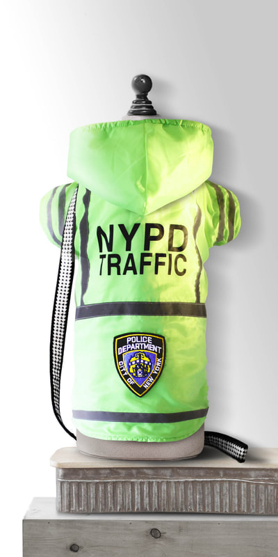 Official NYPD Traffic Neon Hoodie with Reflective Strips and Authentic Patch