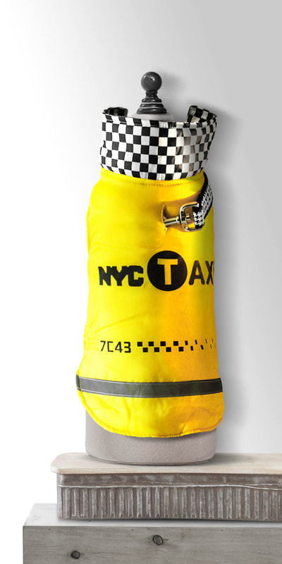 Classic NYC Cab Coat in the Brightest of Yellow with Reflective Strip